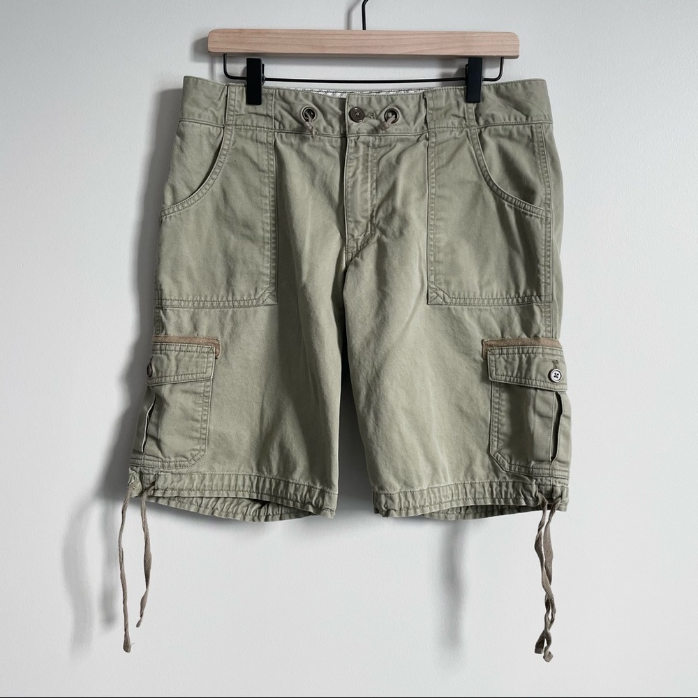 Carhartt Pistachio Green Women's Cargo Shorts with Adjustable Legs